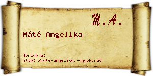 Máté Angelika névjegykártya