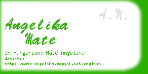 angelika mate business card