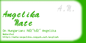 angelika mate business card